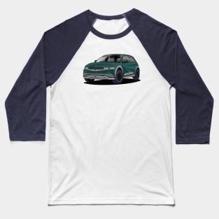 Hyundai Ioniq 5 Blue Green Electric Car Baseball T-Shirt